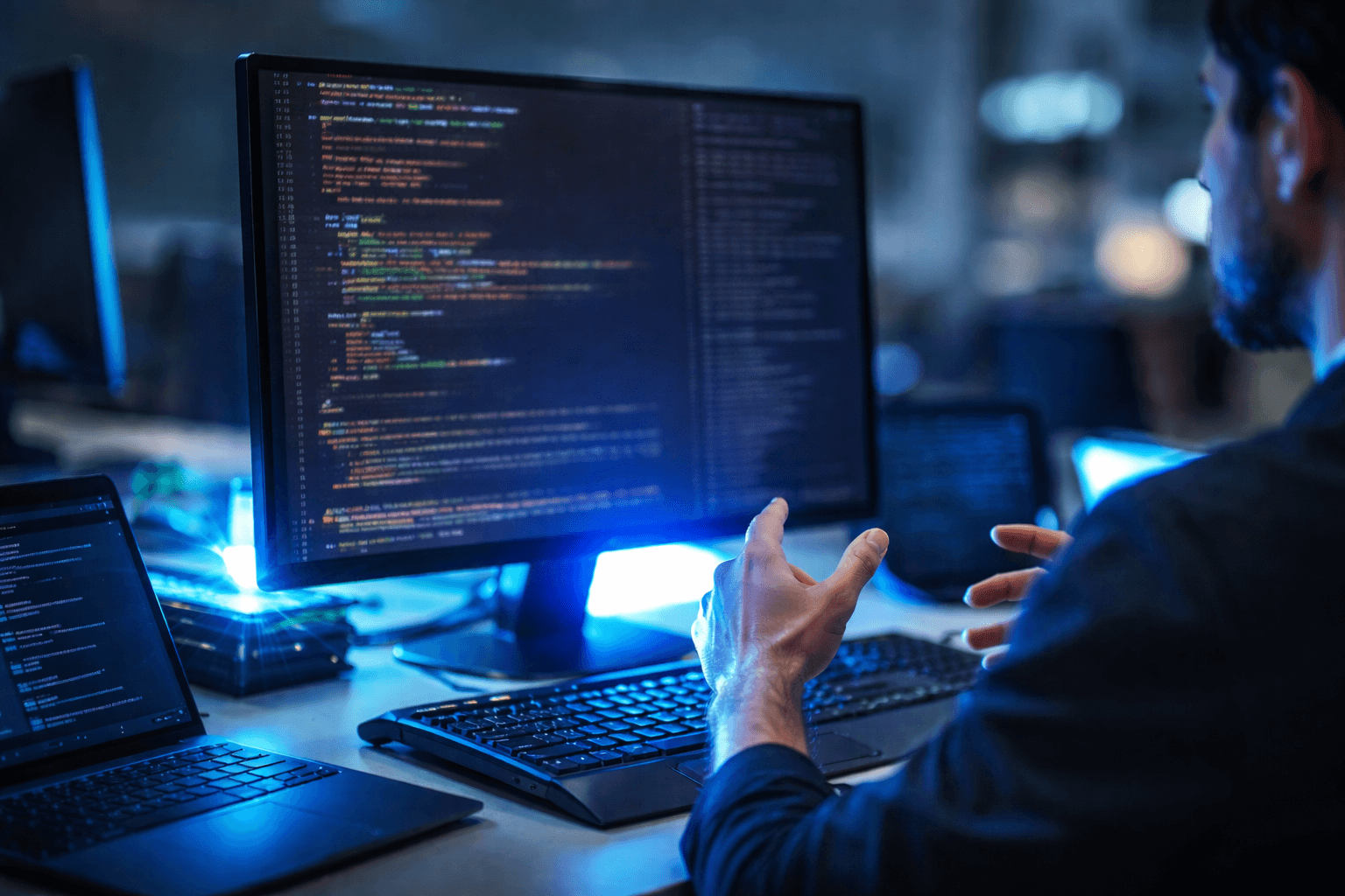 Team collaborating on frontend strategy