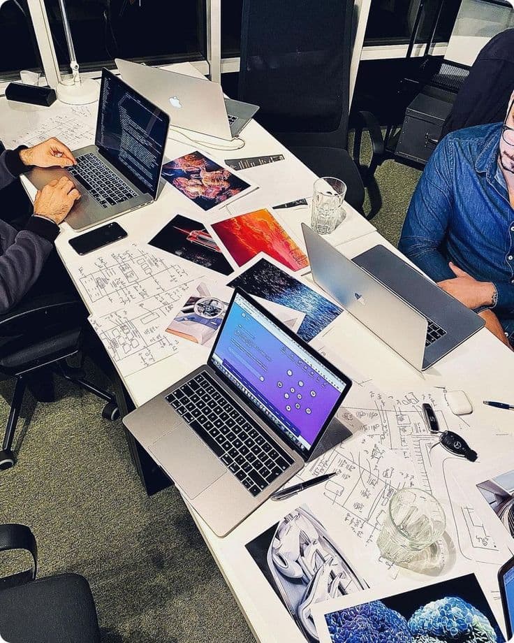 Team collaborating on frontend strategy